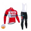 Homme Tenue Cycliste Manches Longues et Collant à Bretelles Hiver Thermal Fleece 2022 Lotto Soudal N001